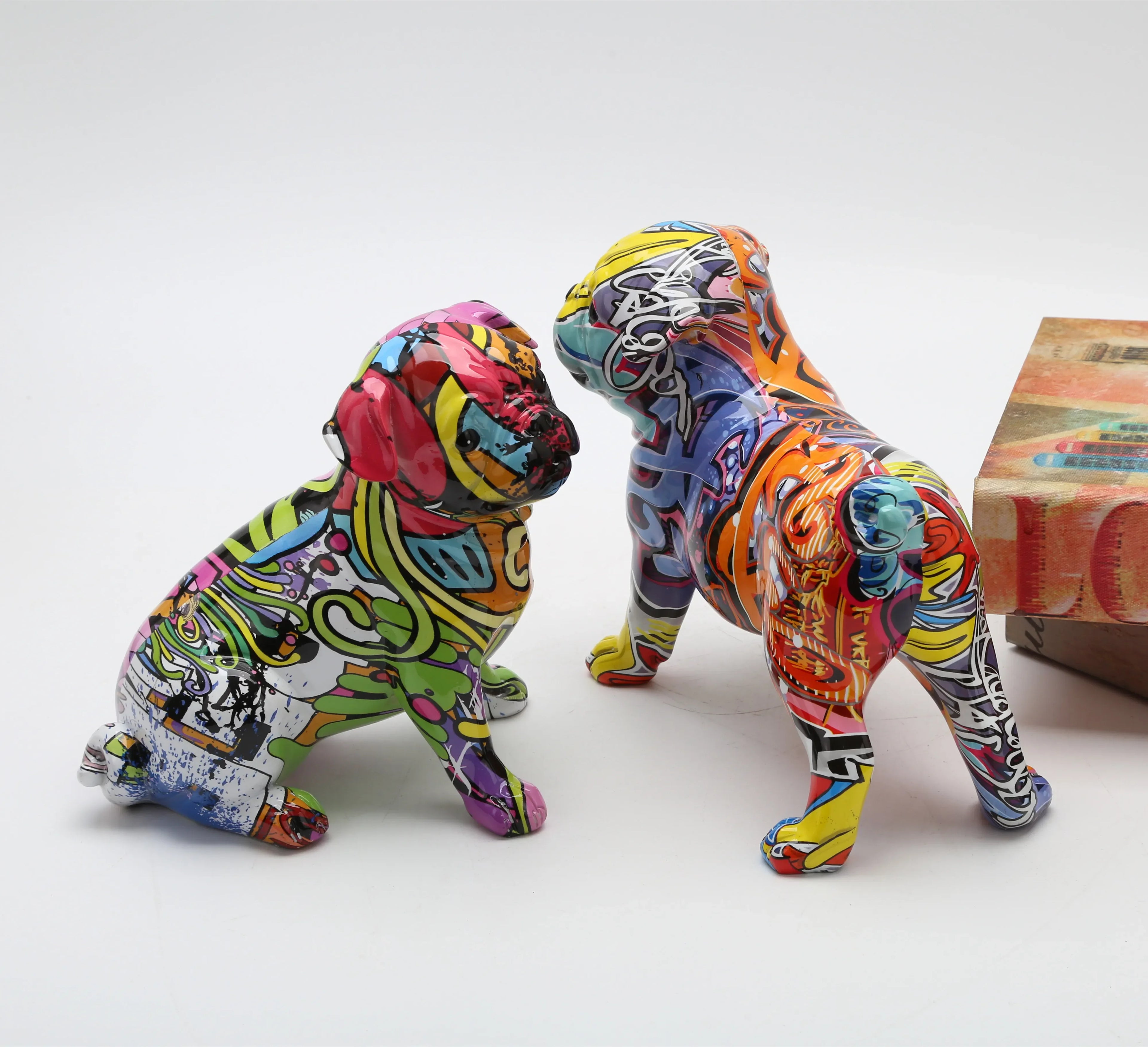 Creative Painted Pup with Graffiti, Simple