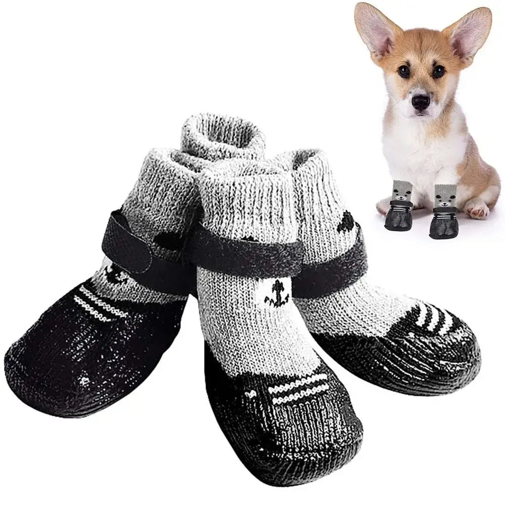 2 Pair Pet Dog Shoes Socks Waterproof  Non-slip