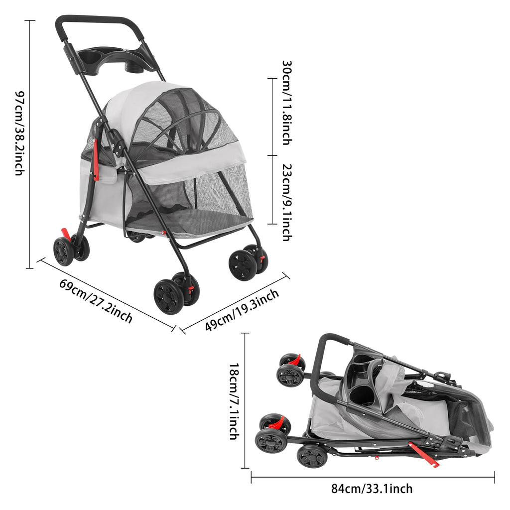 Foldable Lightweight Effortless Pet Cart