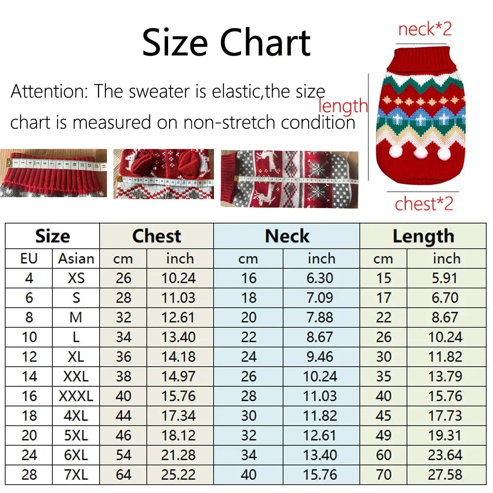 Pet Clothes Dog Sweater Cat Costume For Small Dogs Christmas