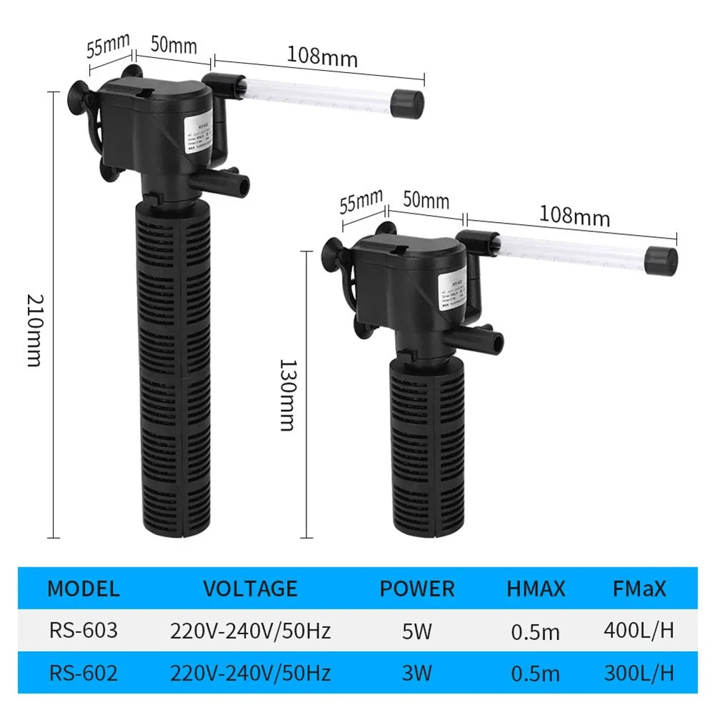 3 in 1 Silent Aeration Water for Fish Tank.