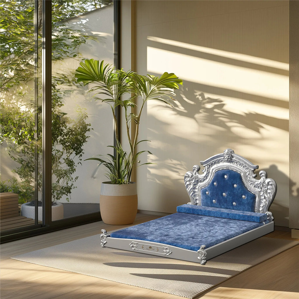 Noble Pet Luxury Bed with Headboard, Dutch Velvet