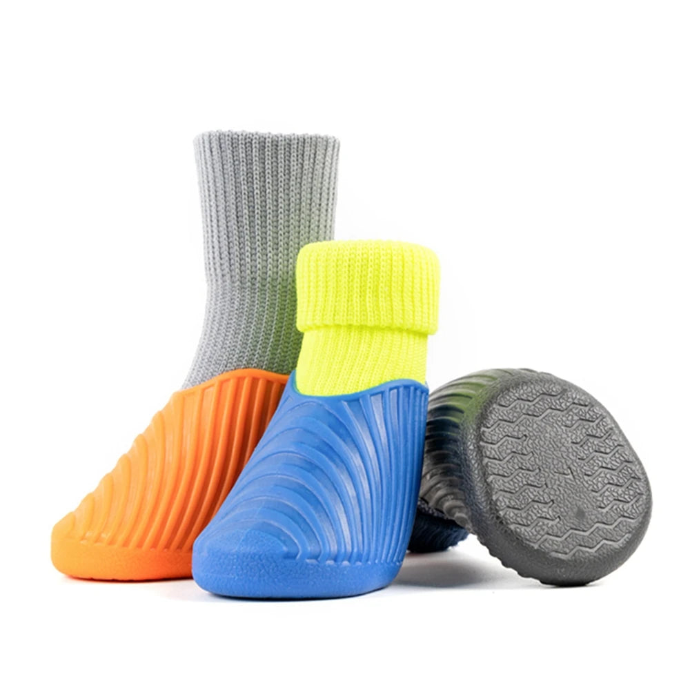 4Pcs Outdoor Pet Dog Boots, Anti-slip