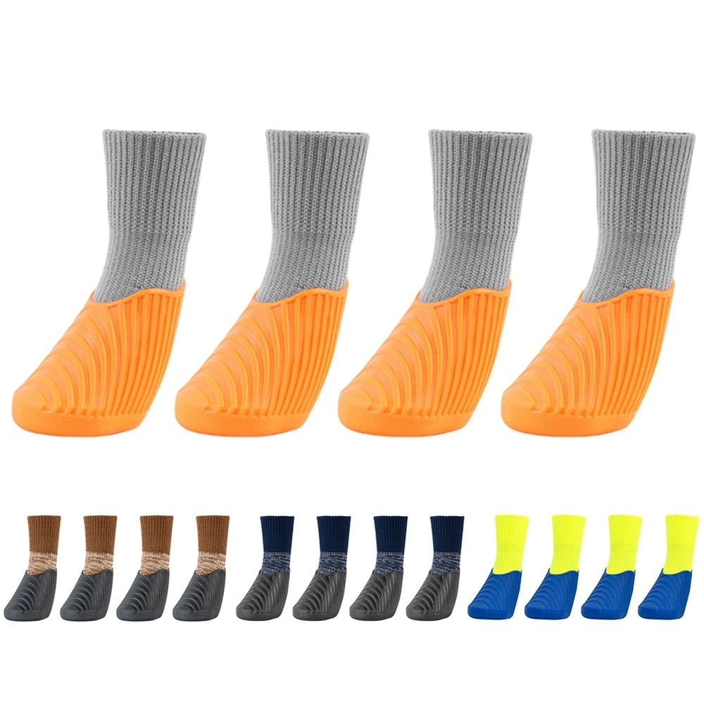 4Pcs Outdoor Pet Dog Boots, Anti-slip
