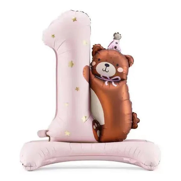 1PC Bear One Year Old Standing Balloon
