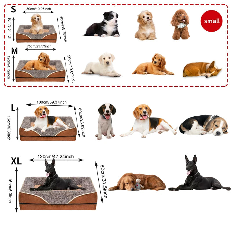 An oversized dog bed, washable for all seasons