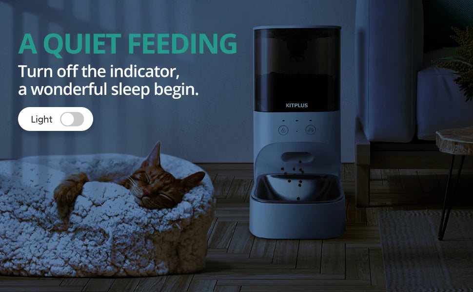 Auto Cat/Dog Feeder, APP Control Lockable 30s Voice 
,